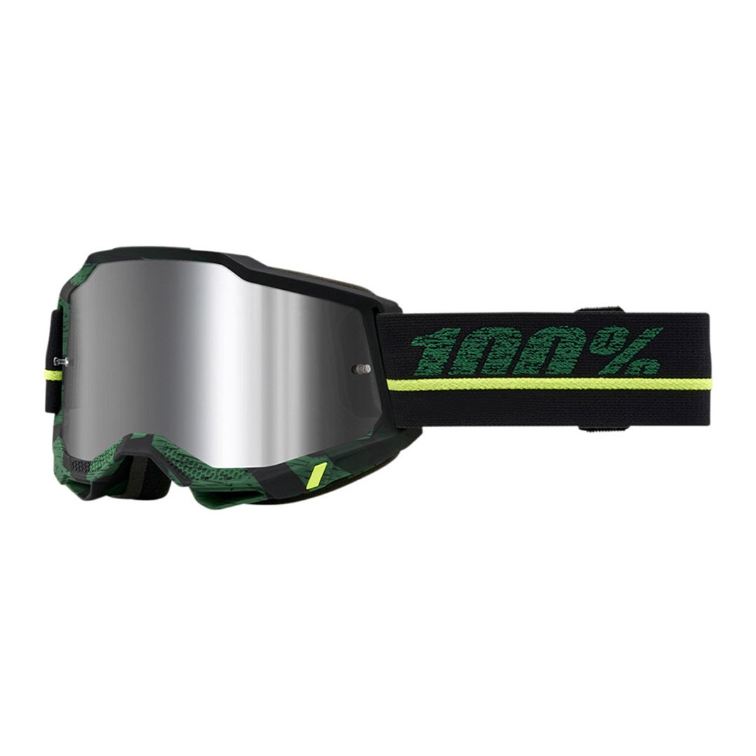 1 100% Accuri 2 Overlord Goggle Flash Silver Mirrored - Image 1