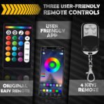 RGB - LED Rock lights- 6 Pods  with Bluetooth, Multifunction Neon Underglow - Image 5