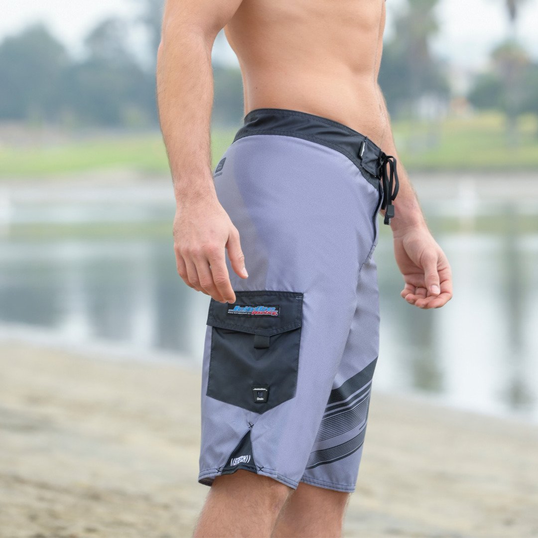 jettribe-pivot-mens-board-shorts-or-grey-or-cargo-pocket__29903 Jettribe Pivot Men's Board Shorts | Grey | Cargo Pocket - Image 3