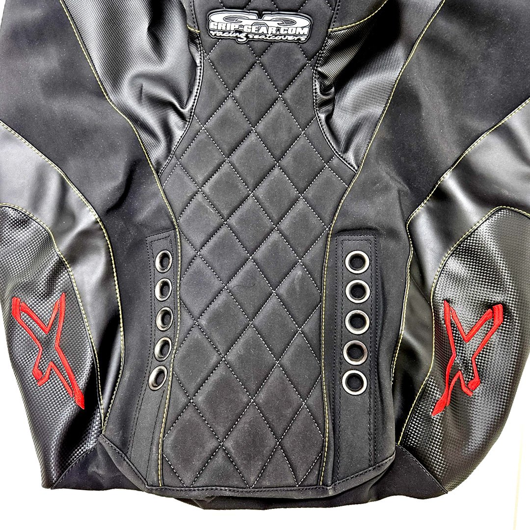 1 Seadoo RXP- X 21+ Grip Gear Seat cover with backrest Yellow/Black - Image 4