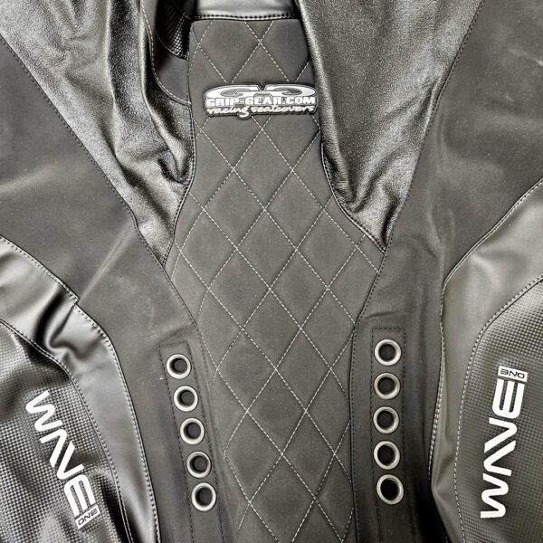 Seadoo RXPX 21+  Grip Gear Wave one Seat cover with backrest  Black/ Grey - Image 4