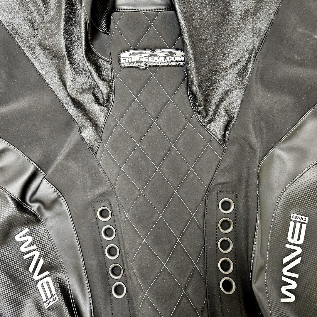 2 Seadoo RXPX 21+  Grip Gear Wave one Seat cover with backrest  Black/ Grey - Image 4