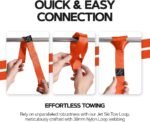 Jettribe Jet Ski Tow Loop | Bow Tow Strap | Easy Quick Connect (Orange) - Image 2