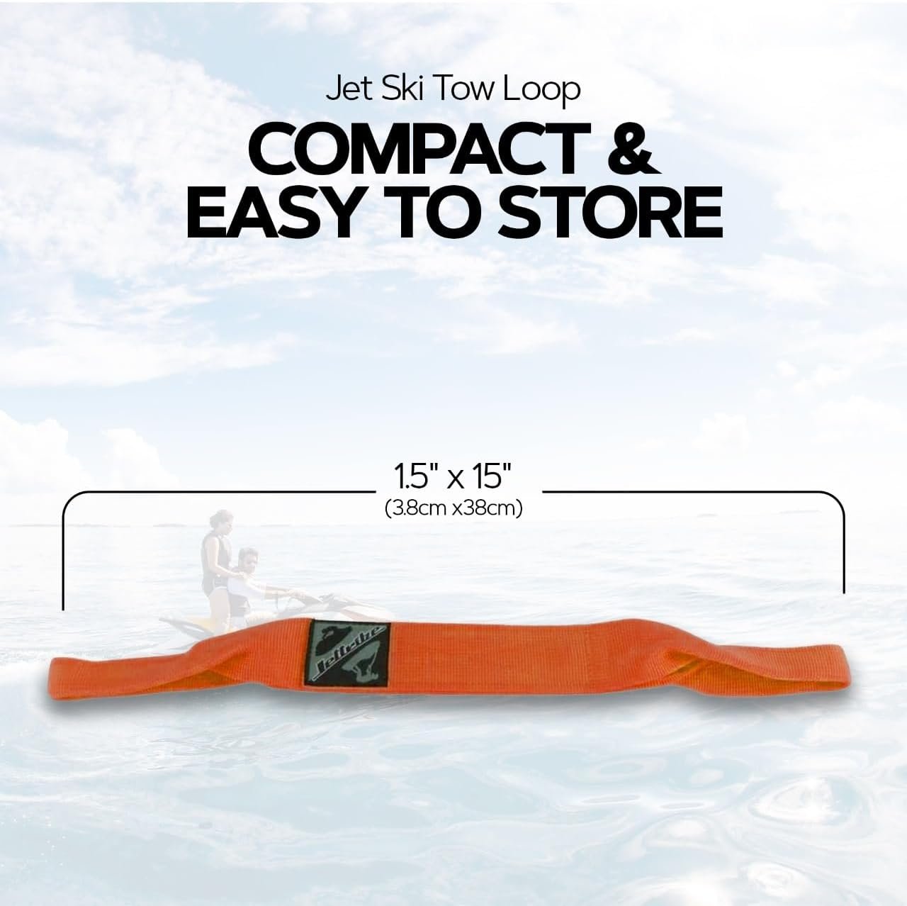 61no4gtRp9L._AC_SL1280_ Jettribe Jet Ski Tow Loop | Bow Tow Strap | Easy Quick Connect (Orange) - Image 4