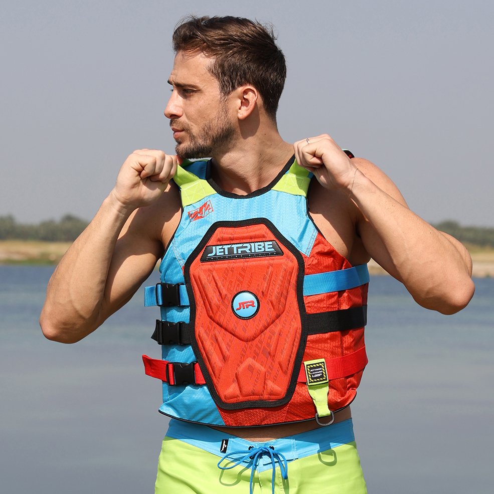 TEO_6996__28140 JETTRIBE RS-25P Side Entry Impact Vest (Red/Aqua) - Image 3